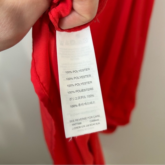 J. Crew Red Ruffled Tiered Sleeveless Beach Maxi Dress Women’s Size Medium - Picture 3 of 5